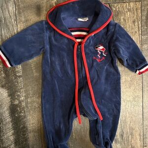 Rabbit Children’s wear romper one piece Anchor nautical vintage outfit 0-3 mths